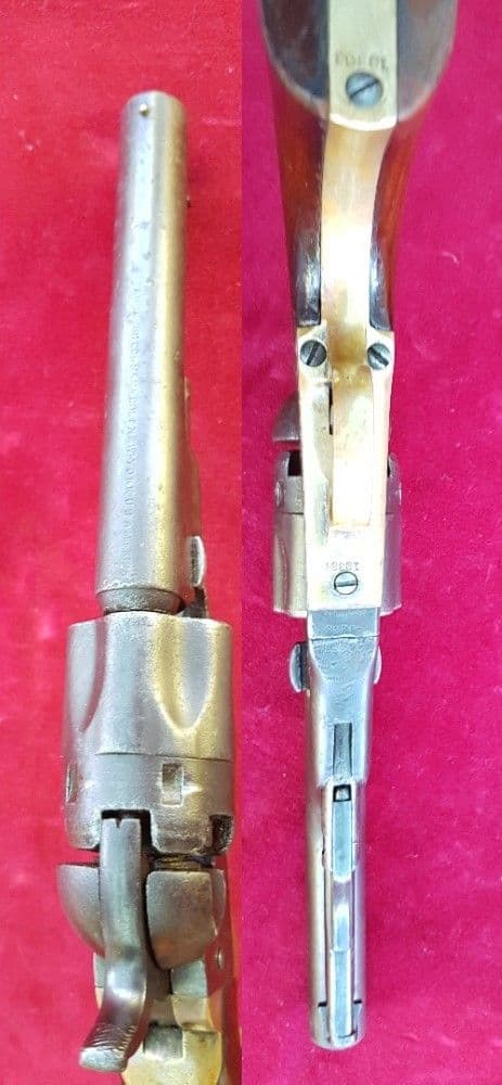 X  X X  SOLD X X X  Colt 1862 Police model .36 cal Percussion 5 shot revolver. Circa 1863. Ref 1444.